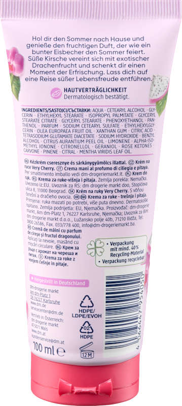Balea Crème mains very cherry 100 ml