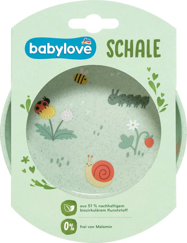 babylove Bol à bouillie vert animaux du jardin 1 pc