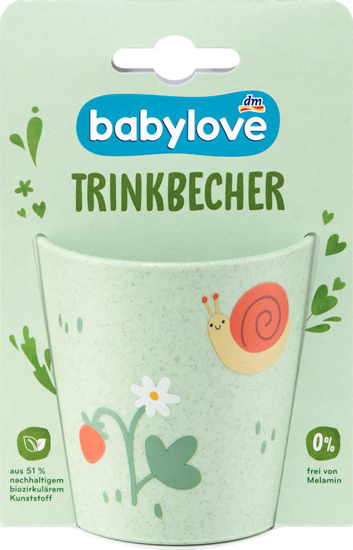 babylove Gobelet vert animaux du jardin dès 6 mois, 1 pc