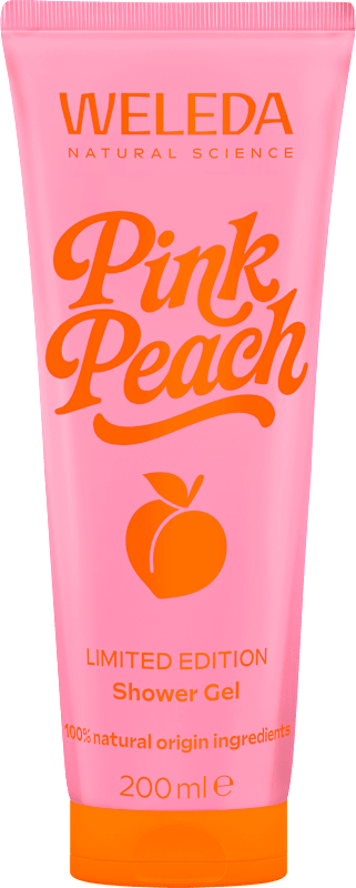Weleda Gel douche Pink Peach, 200 ml — produit allemand authentique au Maroc