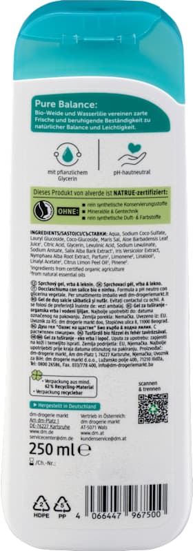 alverde NATURKOSMETIK Gel douche soin Glücksoase 250 ml