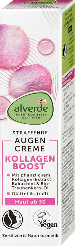 alverde NATURKOSMETIK crème yeux raffermissante Collagen Boost 15 ml