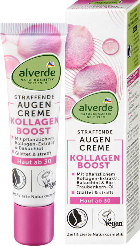 alverde NATURKOSMETIK crème yeux raffermissante Collagen Boost 15 ml