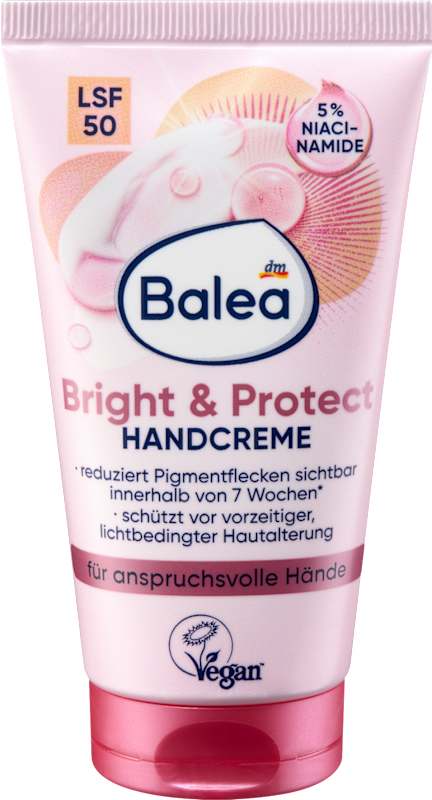 Balea Crème mains Bright & Protect LSF 50 75 ml