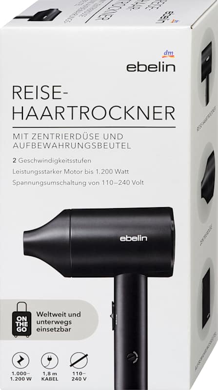 ebelin Sèche-cheveux de voyage, 1 pc