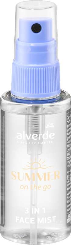 alverde NATURKOSMETIK Spray Fixateur Summer On The Go 3en1 Face Mist, 50 ml