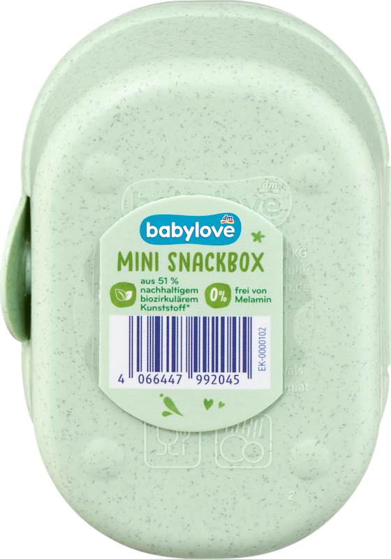 babylove Boîte à goûter mini vert menthe 1 pièce