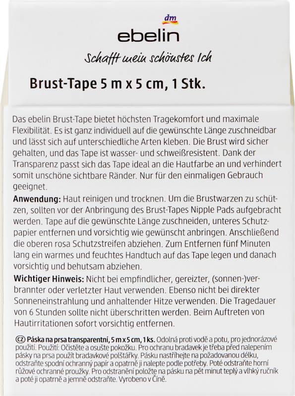 ebelin Ruban transparent pour le corps 5 m Touch of Summer 1 pièce