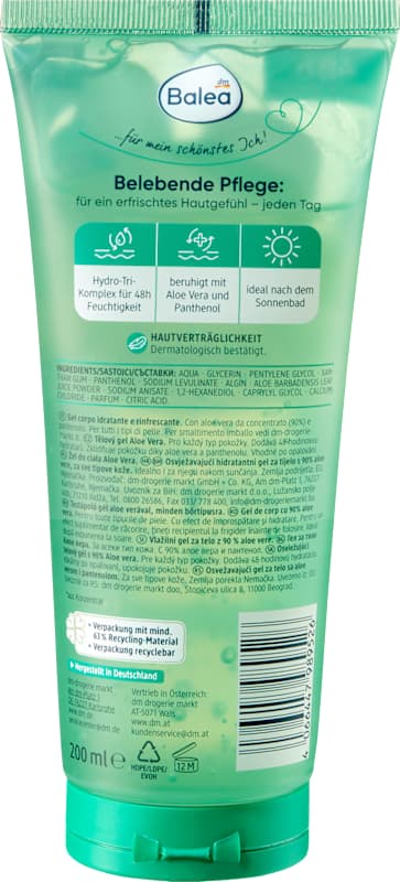 Balea Gel corporel Aloe Vera 200 ml