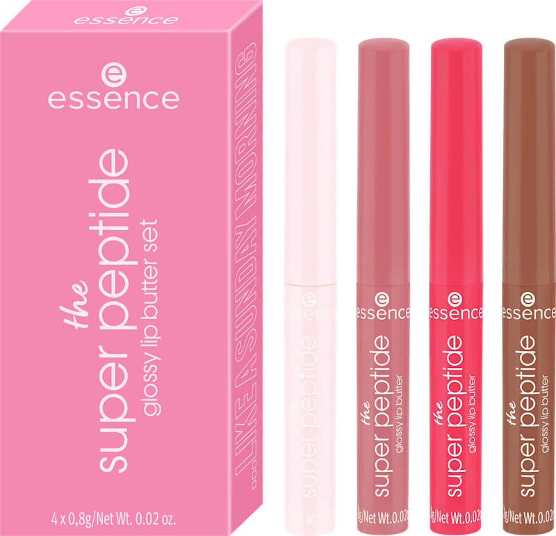 essence Coffret The Super Peptide Glossy Lip Butter 4 pièces
