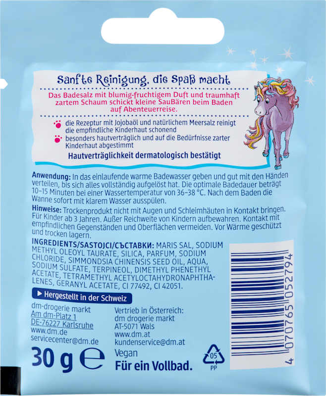 SauBär Enfant Sel de Bain Traumschaum 30 g