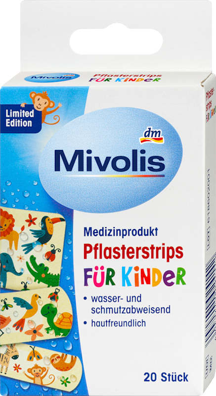 Mivolis pansements pour enfants motifs animaux 20 pièces