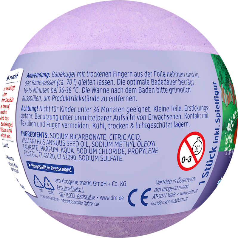 SauBär additif de bain enfant surprise forêt magique, 1 pièce
