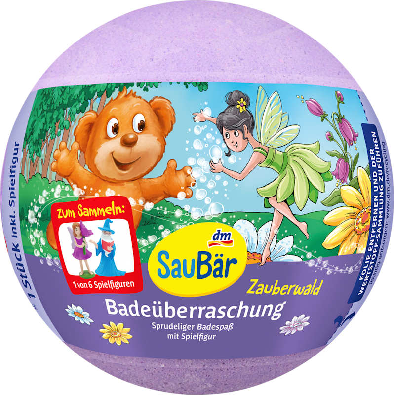 SauBär additif de bain enfant surprise forêt magique, 1 pièce