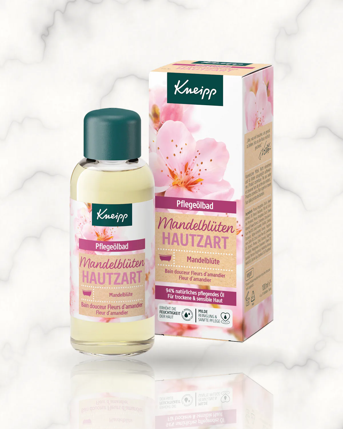 Kneipp Huile de bain fleurs d'amandier peau douce, 100 ml