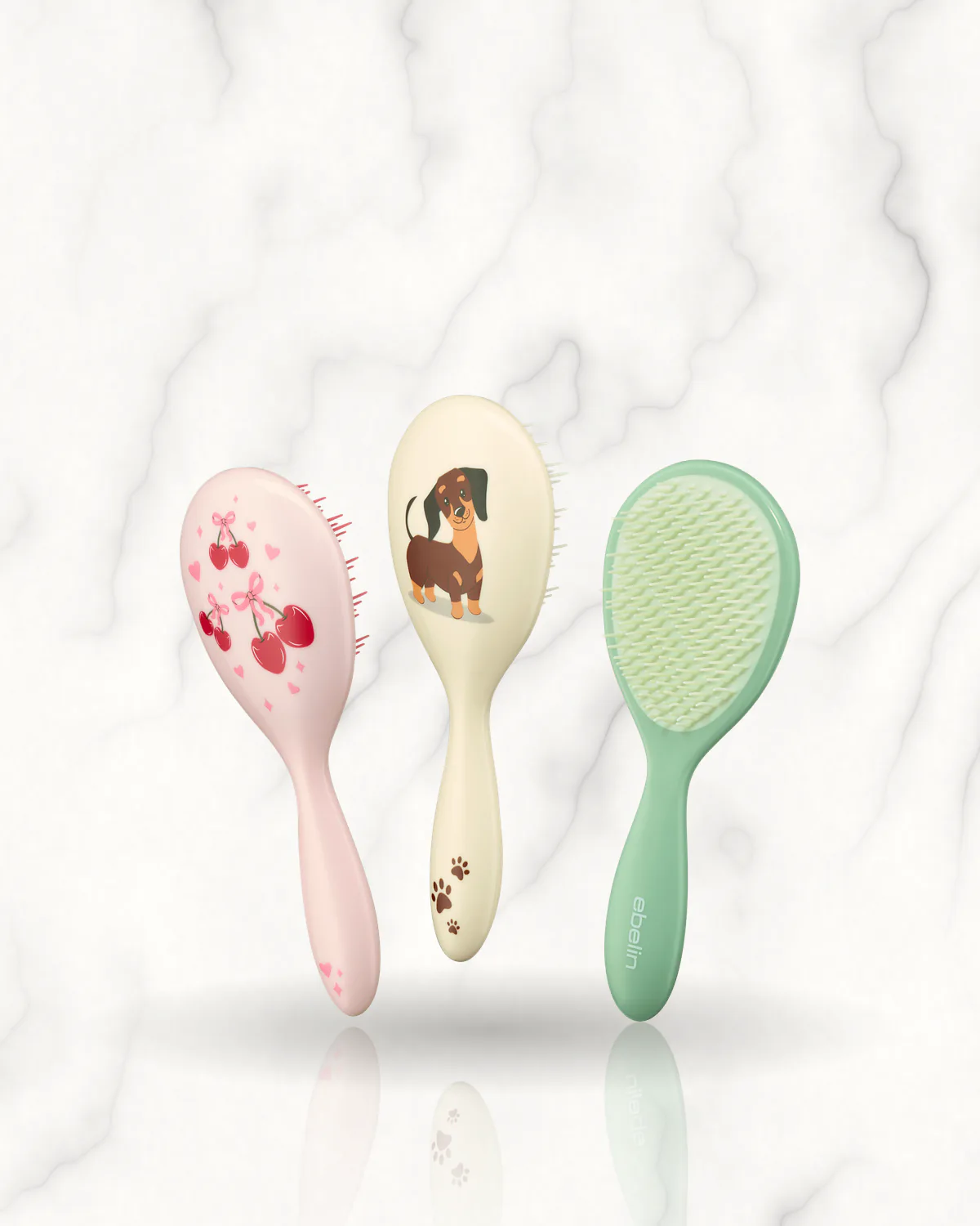 ebelin Brosse à cheveux démêlante avec manche 1 pièce