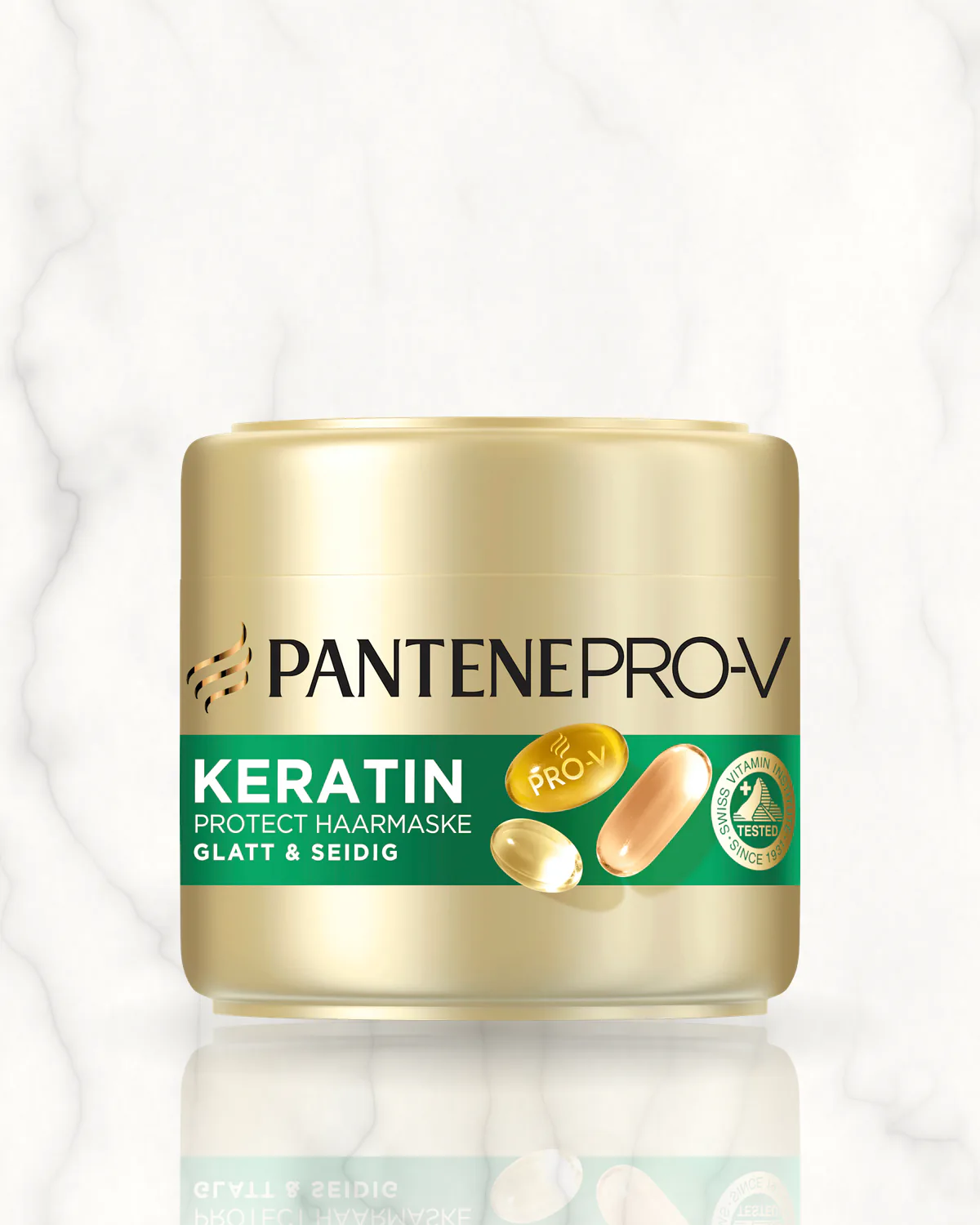 PANTENE PRO-V Masque cheveux Keratin Protect, Glatt & Seidig, 300 ml
