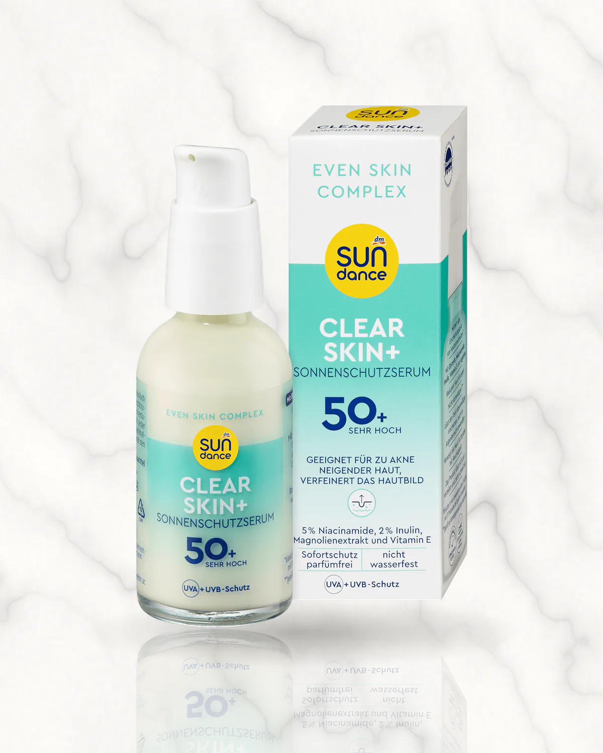 SUNDANCE sérum solaire visage clear skin+ LSF 50+ 50 ml