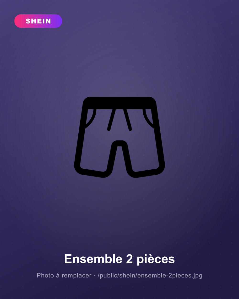 Ensemble 2 pièces short + top