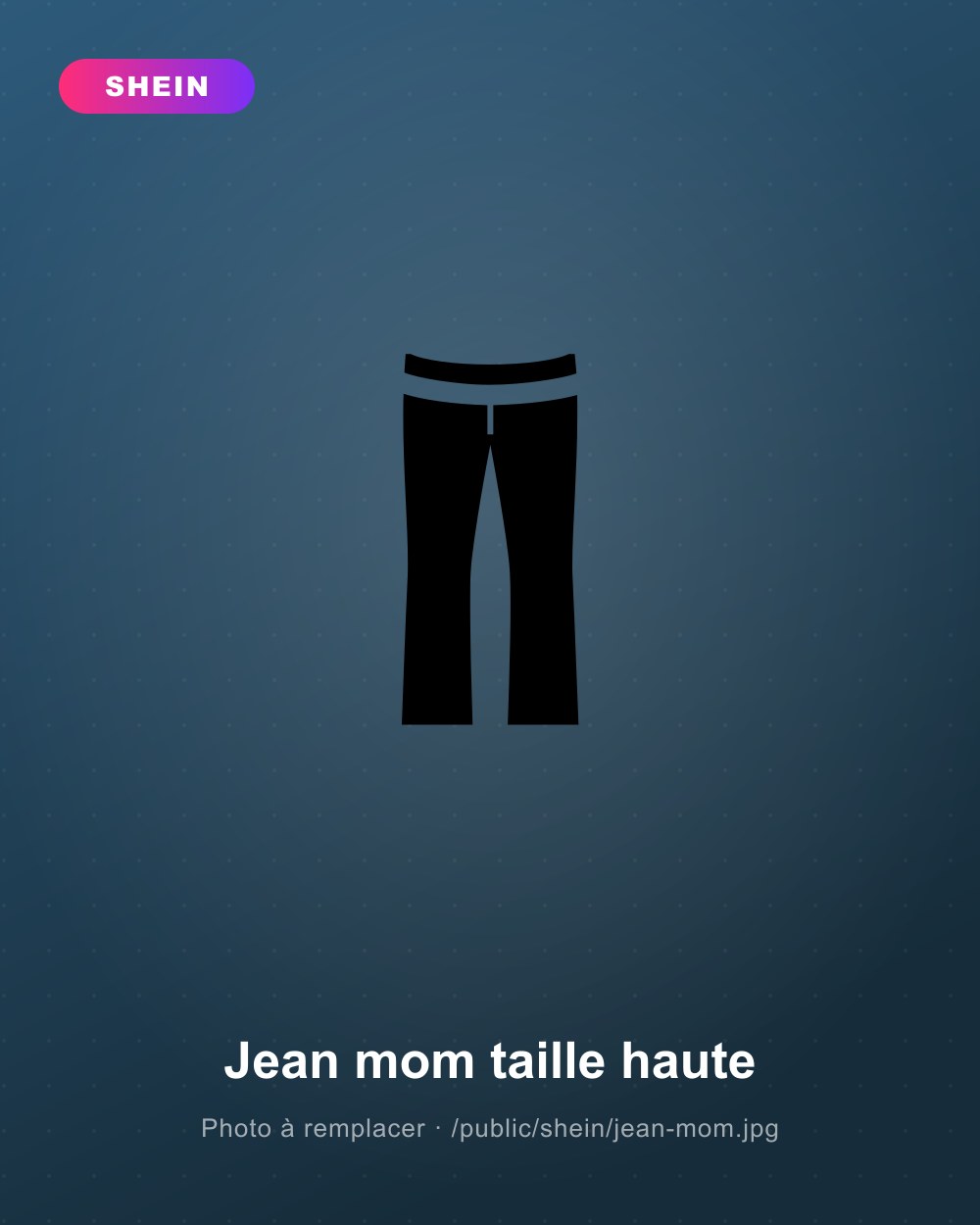 Jean mom taille haute