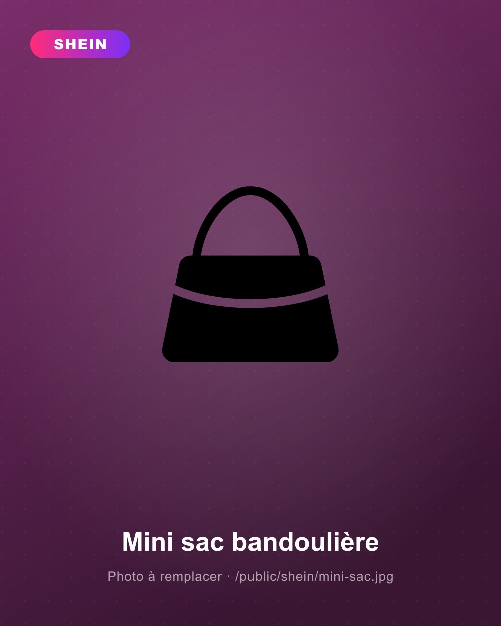 Mini sac bandoulière tendance