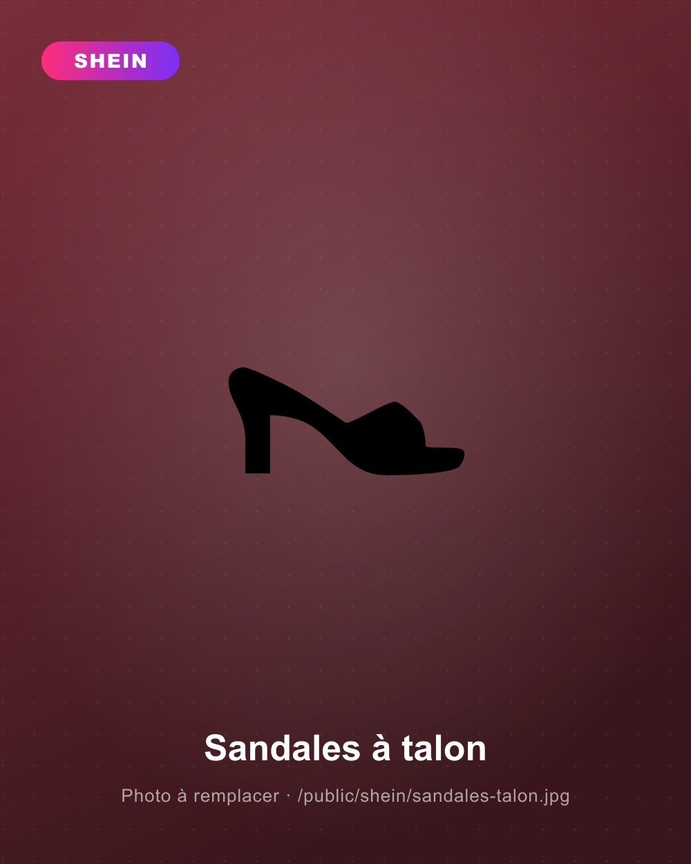 Sandales à talon élégantes
