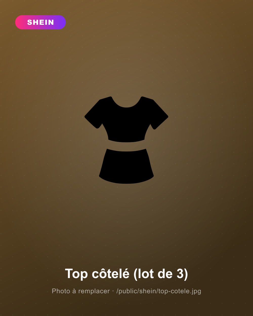 Top côtelé basique (lot de 3)